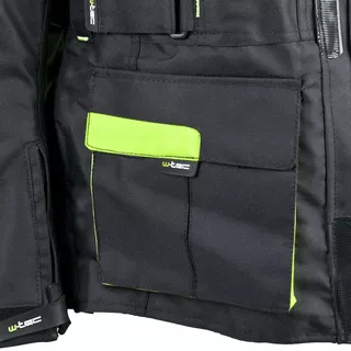 Pánska dlhá moto bunda W-TEC Glomnitz - čierno-zelená