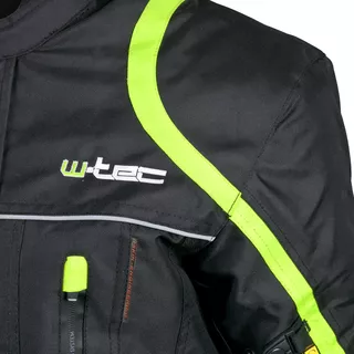 Pánska dlhá moto bunda W-TEC Glomnitz - čierno-zelená