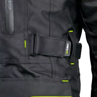 Pánska dlhá moto bunda W-TEC Glomnitz - čierno-zelená