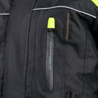 Pánska dlhá moto bunda W-TEC Glomnitz - čierno-zelená