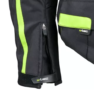 Pánska dlhá moto bunda W-TEC Glomnitz - čierno-zelená