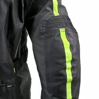 Pánska dlhá moto bunda W-TEC Glomnitz - čierno-zelená