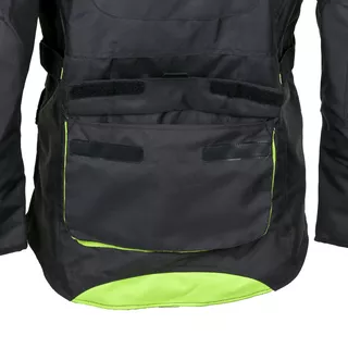 Pánska dlhá moto bunda W-TEC Glomnitz - čierno-zelená