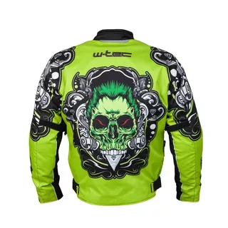 Moto bunda W-TEC Daemon - zelená s potlačou