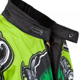 Moto bunda W-TEC Daemon - zelená s potlačou