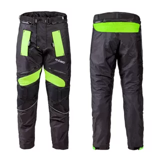 Pánske moto nohavice W-TEC Rusnac - čierno-zelená - čierno-zelená