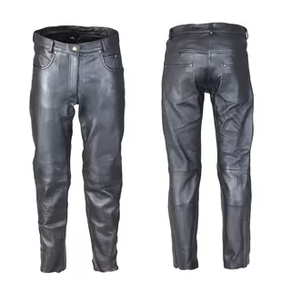 Dámske kožené moto nohavice W-TEC Annkra - čierna - čierna