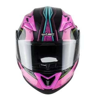 Výklopná moto prilba W-TEC Pezzon Magenta - ružovo-čierna