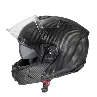 Výklopná moto prilba W-TEC Tensiler - 2. akosť - karbón lesk