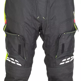 Dámske moto nohavice W-TEC Spirital Lady - čierna-fluo žltá