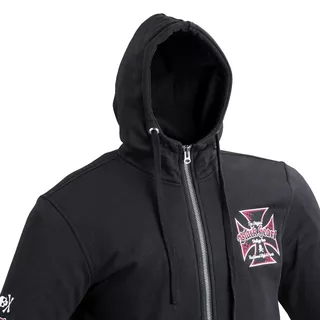 Pánska mikina W-TEC Black Heart Vintage Iron Hoodie - čierna