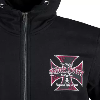 Pánska mikina W-TEC Black Heart Vintage Iron Hoodie - čierna