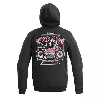 Pánska mikina W-TEC Black Heart Vintage Iron Hoodie - čierna
