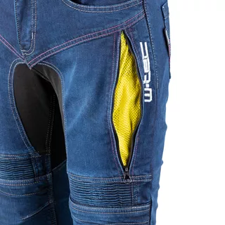 Dámske moto jeansy W-TEC Biterillo Lady - 2.akosť - modrá