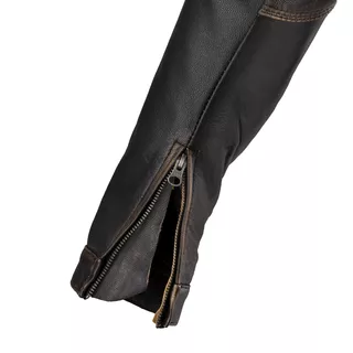 Dámska kožená moto bunda W-TEC Black Heart Lizza - 2.akosť - vintage hnedá