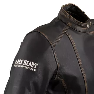 Dámska kožená moto bunda W-TEC Black Heart Lizza - 2.akosť - vintage hnedá