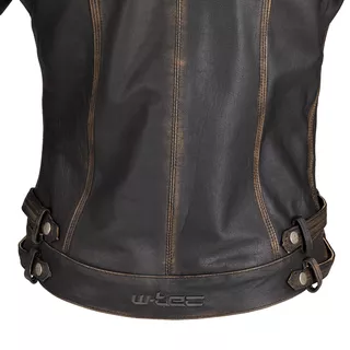 Dámska kožená moto bunda W-TEC Black Heart Lizza - 2.akosť - vintage hnedá