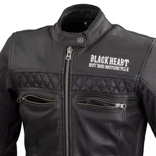 Dámska kožená moto bunda W-TEC Black Heart Raptura - 2. akosť - čierna