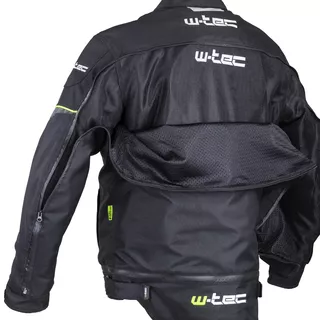 Pánska moto bunda W-TEC Progair - čierna-fluo