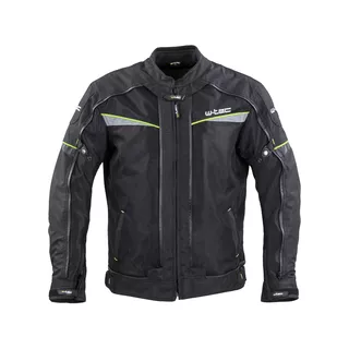 Pánska moto bunda W-TEC Progair - čierna-fluo