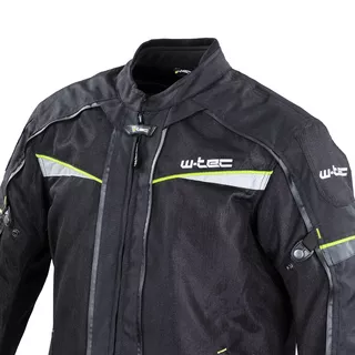 Pánska moto bunda W-TEC Progair - čierna-fluo