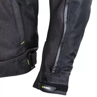 Pánska moto bunda W-TEC Progair - čierna-fluo