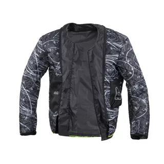 Pánska moto bunda W-TEC Progair - čierna-fluo