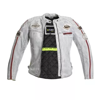 Dámska kožená moto bunda W-TEC Sheawen Lady White - biela