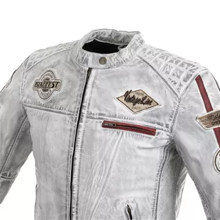 Dámska kožená moto bunda W-TEC Sheawen Lady White - biela