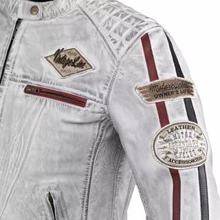 Dámska kožená moto bunda W-TEC Sheawen Lady White - biela