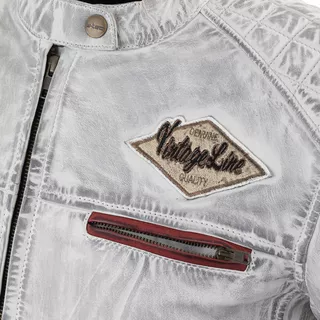 Dámska kožená moto bunda W-TEC Sheawen Lady White - biela