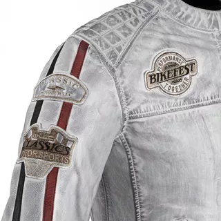Dámska kožená moto bunda W-TEC Sheawen Lady White - biela