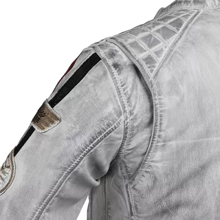 Dámska kožená moto bunda W-TEC Sheawen Lady White - biela