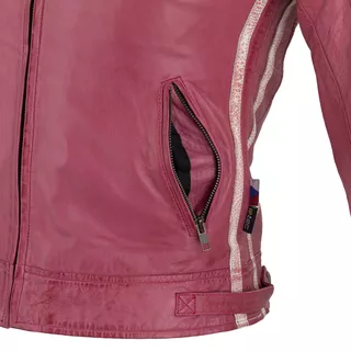 Dámska kožená moto bunda W-TEC Sheawen Lady Pink - ružová
