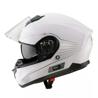 Moto prilba W-TEC Yorkroad Solid - White Grey Glossy