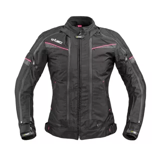 Dámska moto bunda W-TEC Progair Lady - 2. akosť - čierno-ružová - čierno-ružová