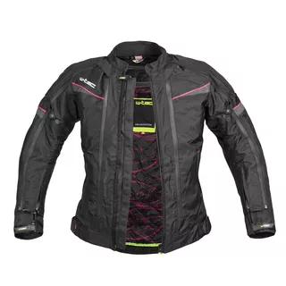 Dámska moto bunda W-TEC Progair Lady - 2. akosť - čierno-ružová