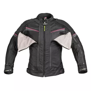 Dámska moto bunda W-TEC Progair Lady - 2. akosť - čierno-ružová