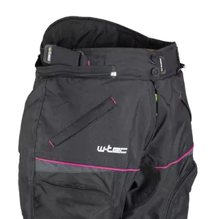 Dámske moto nohavice W-TEC Propant Lady - čierno-ružová