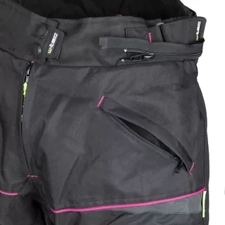 Dámske moto nohavice W-TEC Propant Lady - čierno-ružová