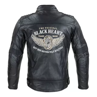 Pánska kožená bunda W-TEC Black Heart Wings Leather Jacket - 2. akosť - čierna
