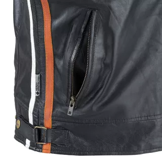 Pánska kožená moto bunda W-TEC Sheawen Classic - čierna
