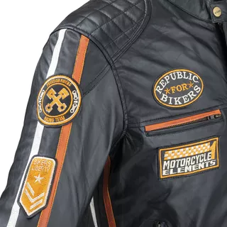 Pánska kožená moto bunda W-TEC Sheawen Classic - čierna