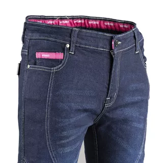 Dámske moto jeansy W-TEC Rafael - modrá
