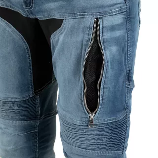 Pánske moto jeansy W-TEC Grandus EVO - 2. akosť - modrá