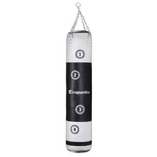 Boxovacie vrece inSPORTline Robkin 35x150 cm / 40 kg - čierno-biela