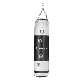 Boxovacie vrece inSPORTline Robkin 35x120cm / 33kg - čierno-biela