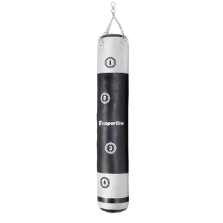 Boxovacie vrece inSPORTline Robkin 180x35cm / 50 kg - čierno-biela