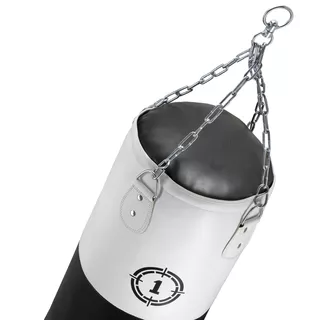 Boxovacie vrece inSPORTline Robkin 180x35cm / 50 kg - čierno-biela