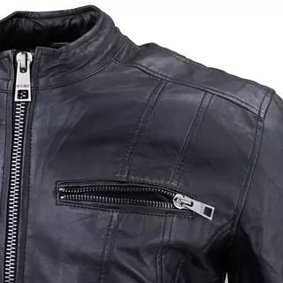 Dámska kožená bunda W-TEC Strass - 2.akosť - čierna s kamienkami